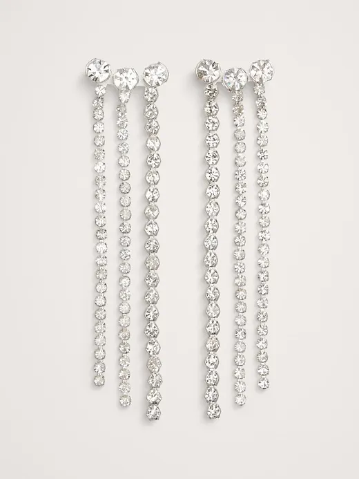 Crystal Fringe Earrings sold by Banana Republic