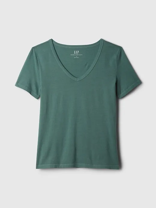 Organic Cotton Vintage V-Neck T-Shirt sold by GAP product image thumbnail 4