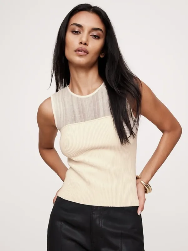 Sculpted Ribbed Top sold by Banana Republic