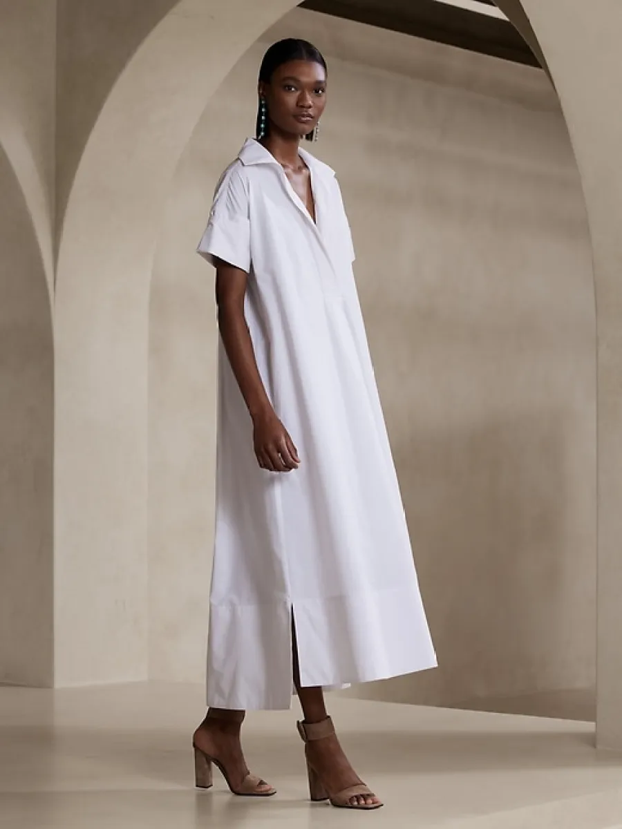 Rhyah Poplin Maxi Dress | Parallel