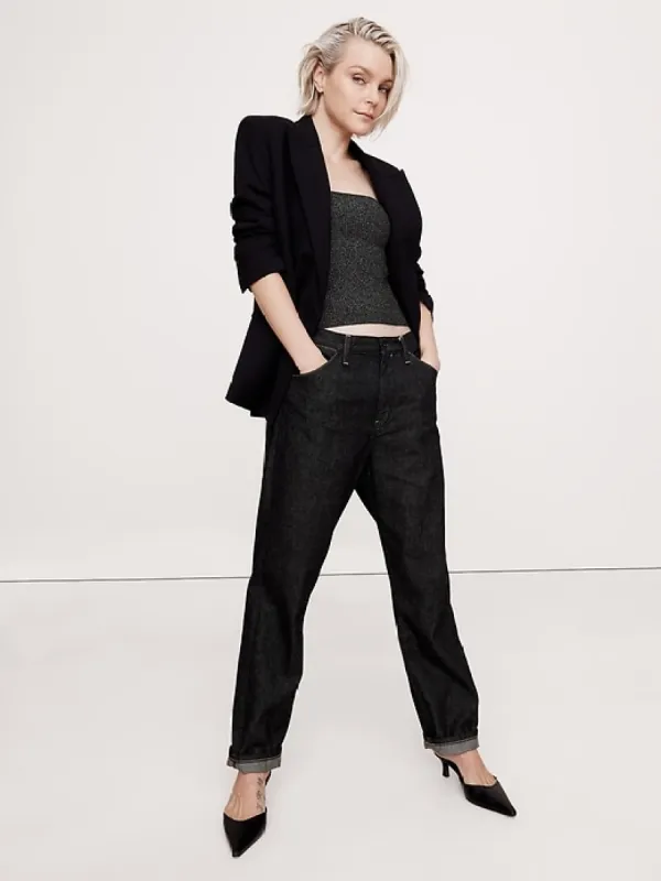 Sculpted Ribbed Strapless Top sold by Banana Republic