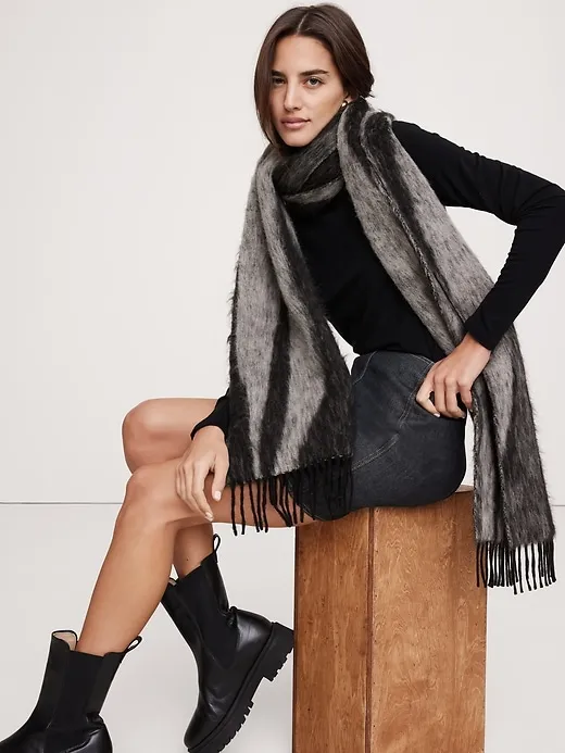 Brushed Alpaca-Wool Blend Scarf sold by Banana Republic product image thumbnail 2