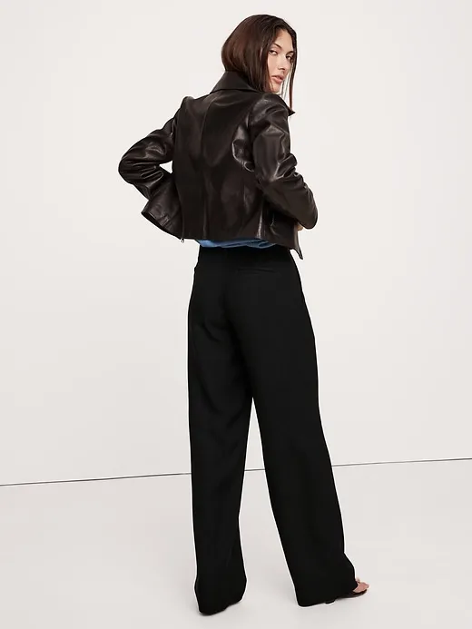 Mid-Rise Wide-Leg Pant sold by Banana Republic product image thumbnail 4