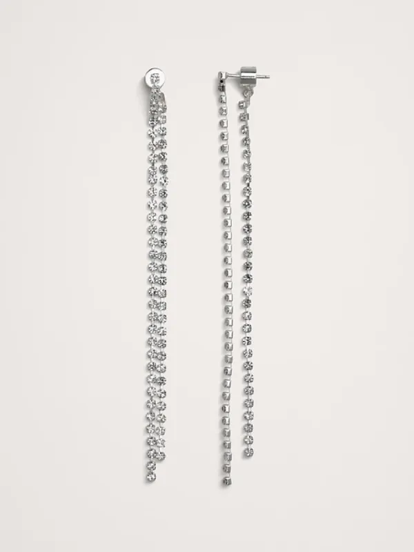 Crystal Fringe Dangle Earrings sold by Banana Republic