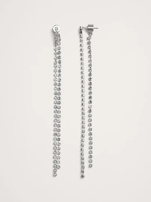 Crystal Fringe Dangle Earrings sold by Banana Republic
