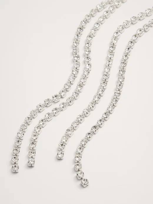 Crystal Fringe Dangle Earrings sold by Banana Republic product image thumbnail 2