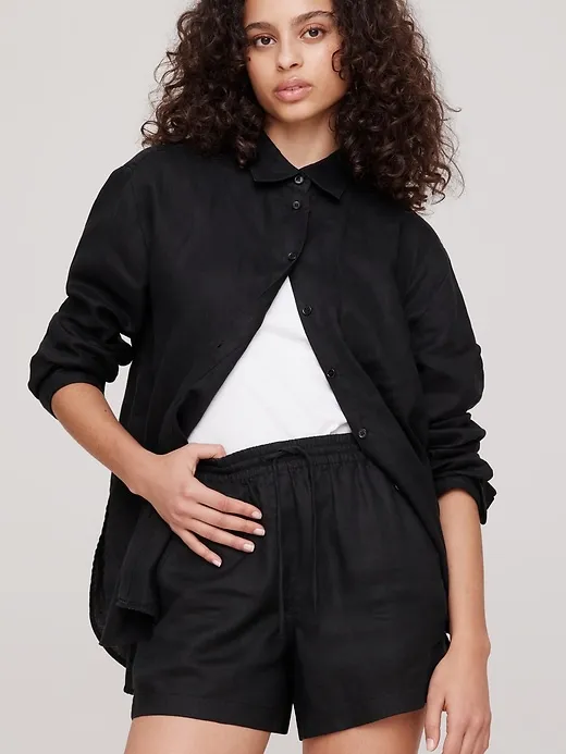 Linen Pull-On Short sold by Banana Republic product image thumbnail 3