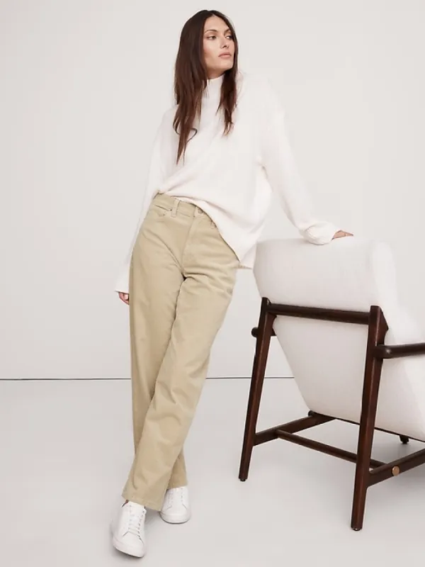 Ultra High-Rise Wide-Leg Crop Corduroy Pant sold by Banana Republic