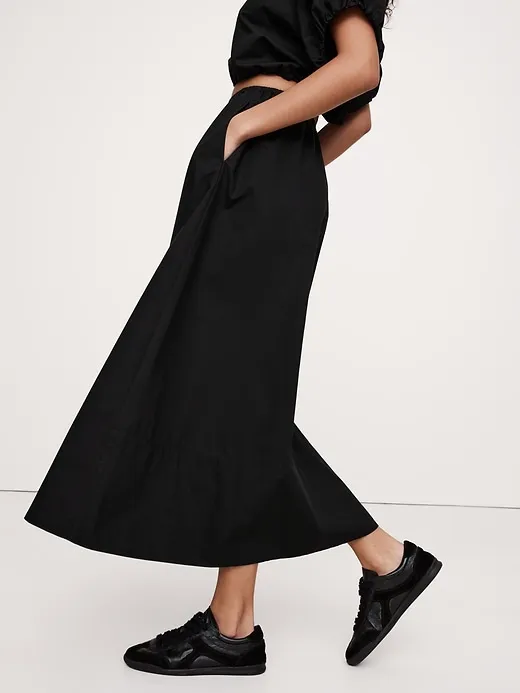 Poplin Maxi Skirt sold by Banana Republic product image thumbnail 3