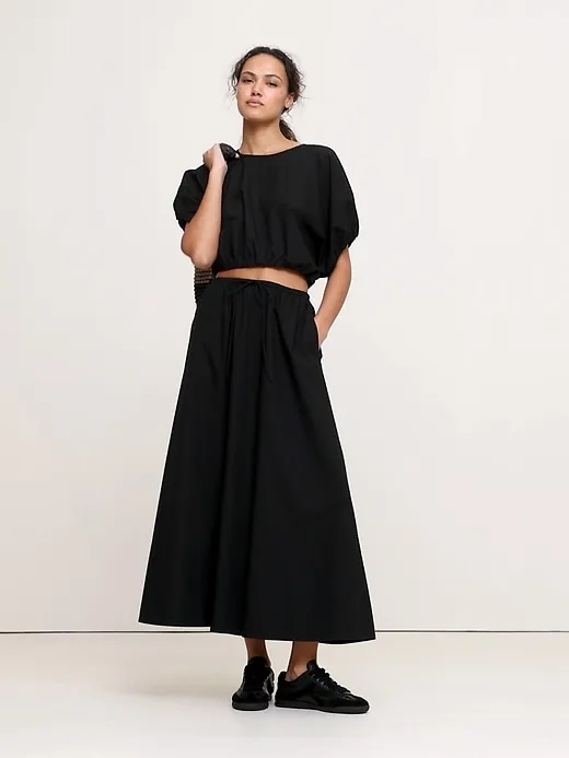 Poplin Maxi Skirt sold by Banana Republic product image thumbnail 4