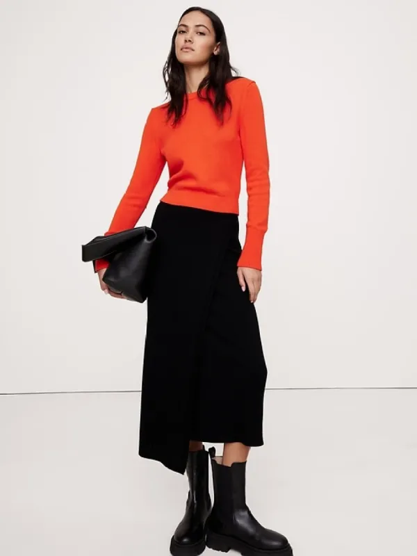 Cotton-Silk Crew-Neck Sweater sold by Banana Republic