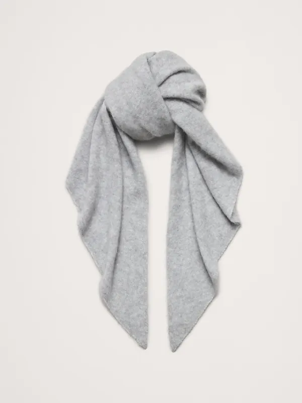 Brushed Wool-Cashmere Triangle Scarf sold by Banana Republic