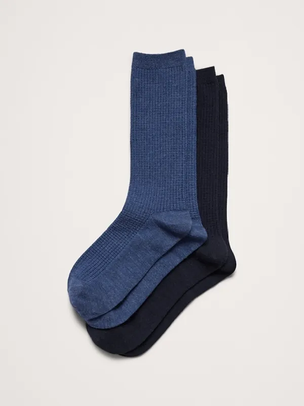 Breathe Merino Sock 2-Pack sold by Banana Republic