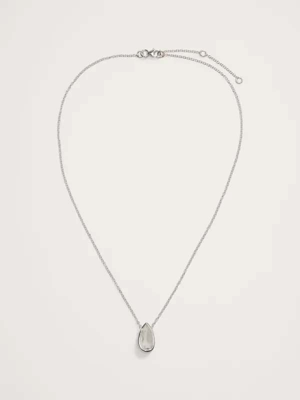 Teardrop Crystal Pendant Necklace Aureus + Argent sold by Banana Republic