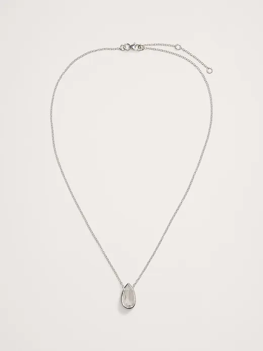 Teardrop Crystal Pendant Necklace Aureus + Argent sold by Banana Republic