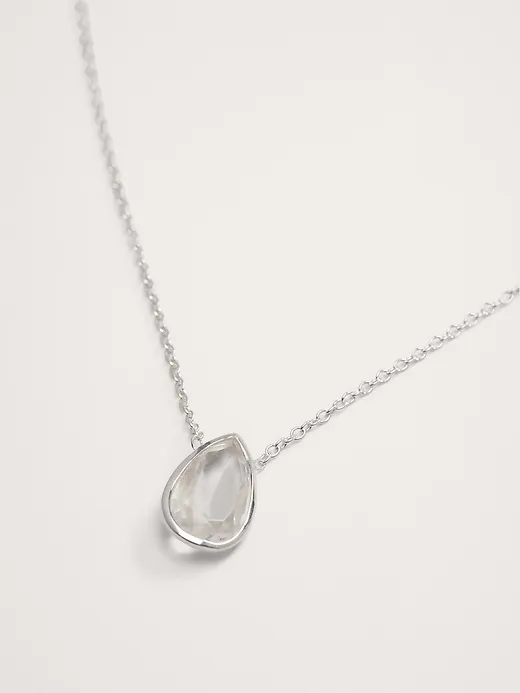 Teardrop Crystal Pendant Necklace Aureus + Argent sold by Banana Republic product image thumbnail 2