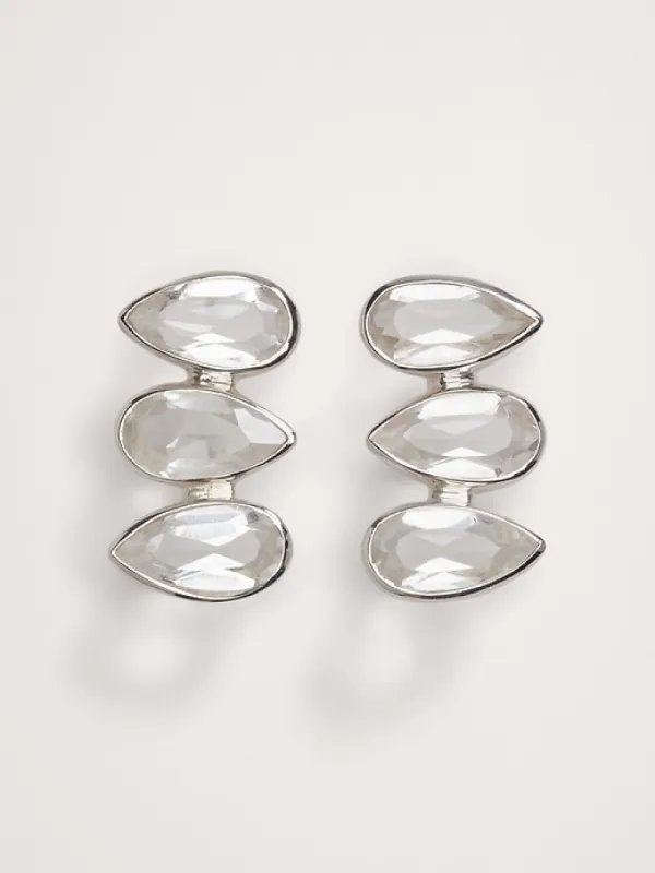 Teardrop Crystal Stud Earrings Aureus + Argent sold by Banana Republic