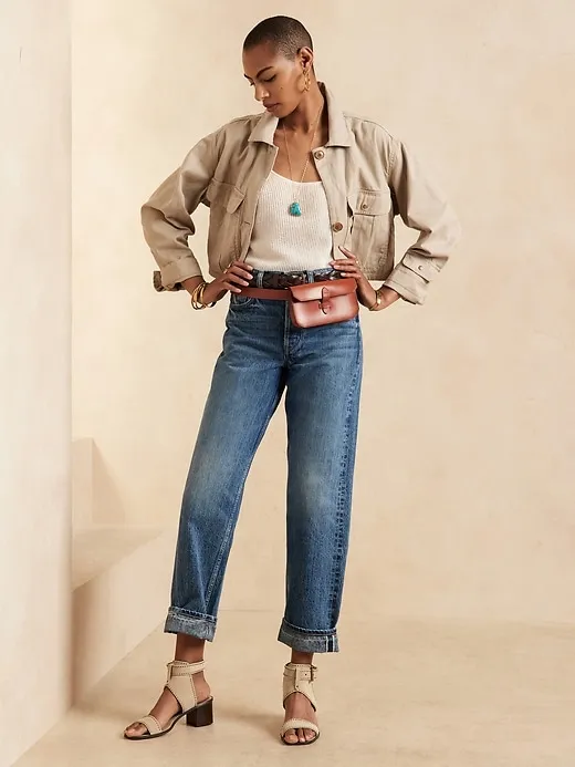 The Nettle Selvedge Jean sold by Banana Republic