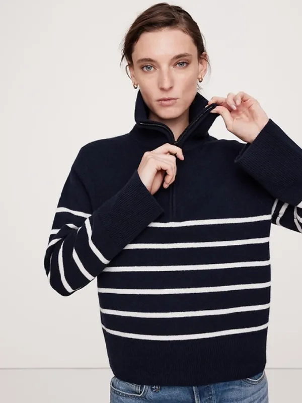 Cashmere Half-Zip Sweater sold by Banana Republic