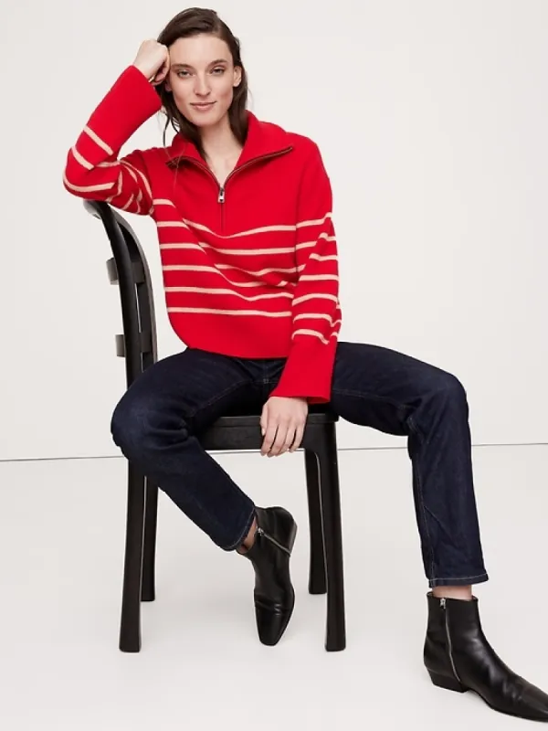 Cashmere Half-Zip Sweater sold by Banana Republic