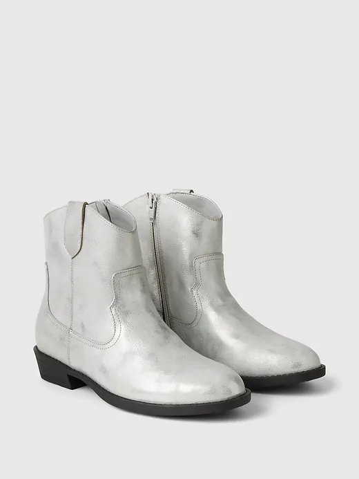 Metallic Vegan Leather Western Boots sold by GAP product image thumbnail 2