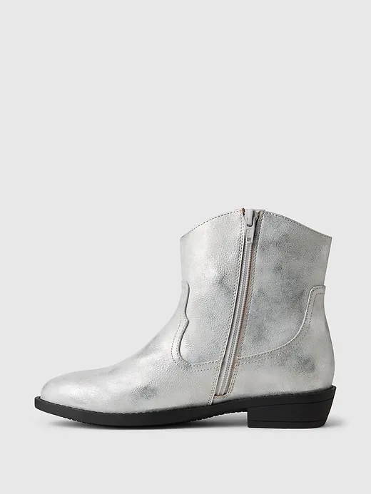 Metallic Vegan Leather Western Boots sold by GAP product image thumbnail 5