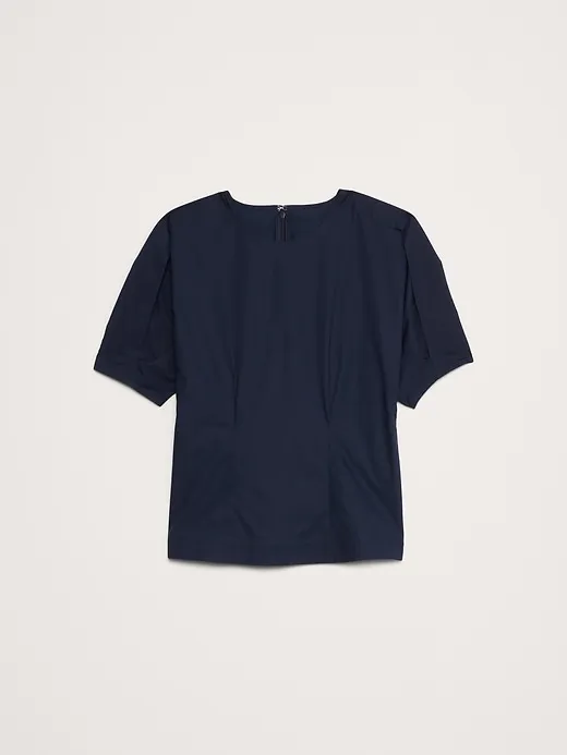 Puff-Sleeve Poplin Top sold by Banana Republic product image thumbnail 2