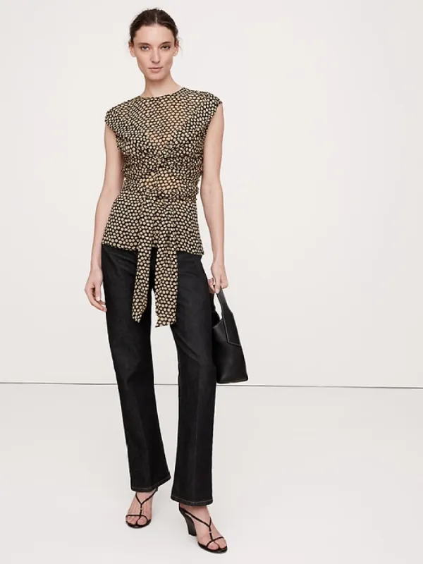 Georgette Wrap-Front Top sold by Banana Republic