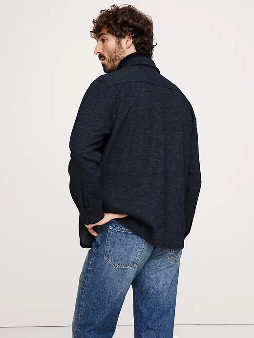 Herringbone Jacquard Shirt Jacket sold by Banana Republic product image thumbnail 2