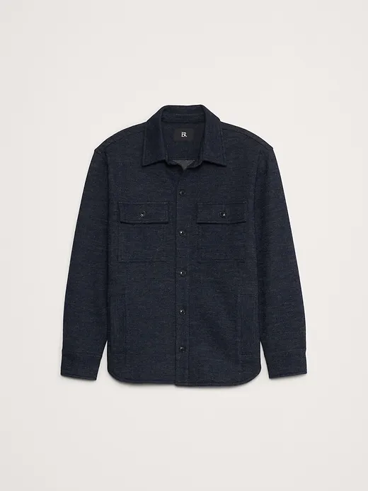 Herringbone Jacquard Shirt Jacket sold by Banana Republic product image thumbnail 4
