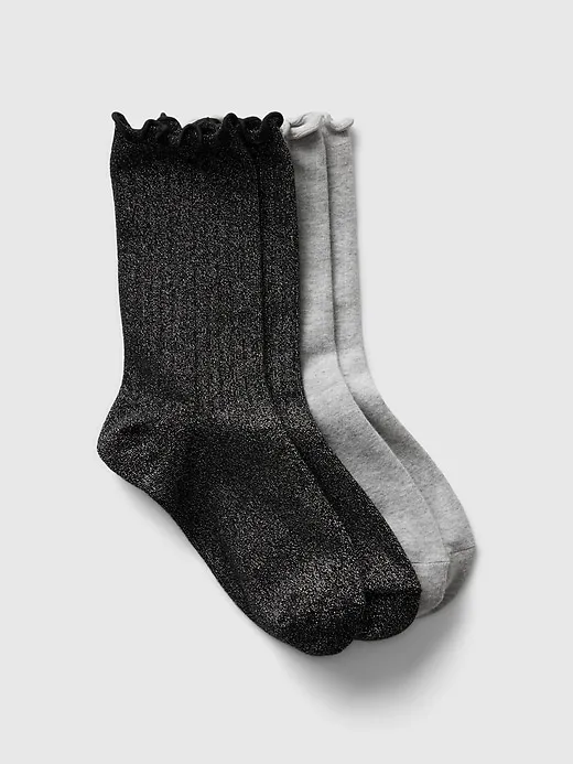 Ruffle Crew Socks (2-Pack) sold by GAP