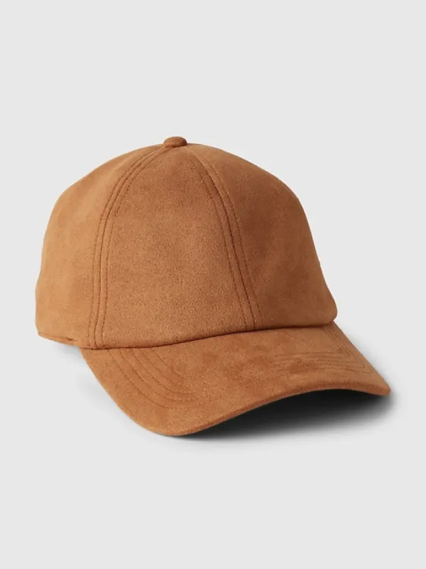 Vegan Suede Baseball Hat sold by GAP