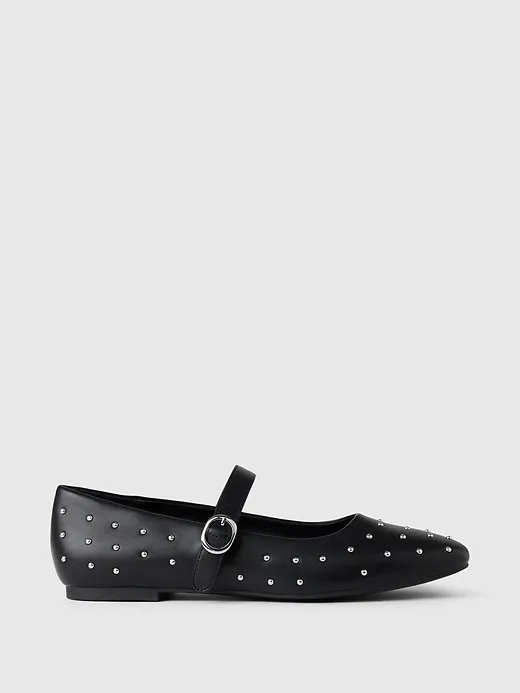 Studded Vegan Leather Ballet Flats sold by GAP