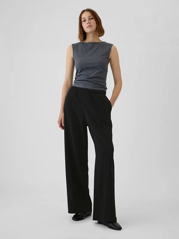 Wide-Leg Seamed Pull-On Pants sold by GAP