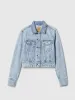 Cropped Studded Icon Denim Jacket sold by GAP
