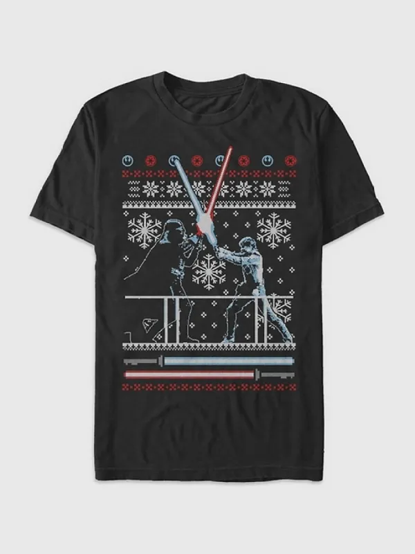 Star Wars Ugly Sweater Lightsaber Battle Graphic Tee sold by GAP