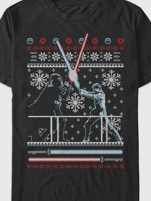 Star Wars Ugly Sweater Lightsaber Battle Graphic Tee sold by GAP product image thumbnail 2