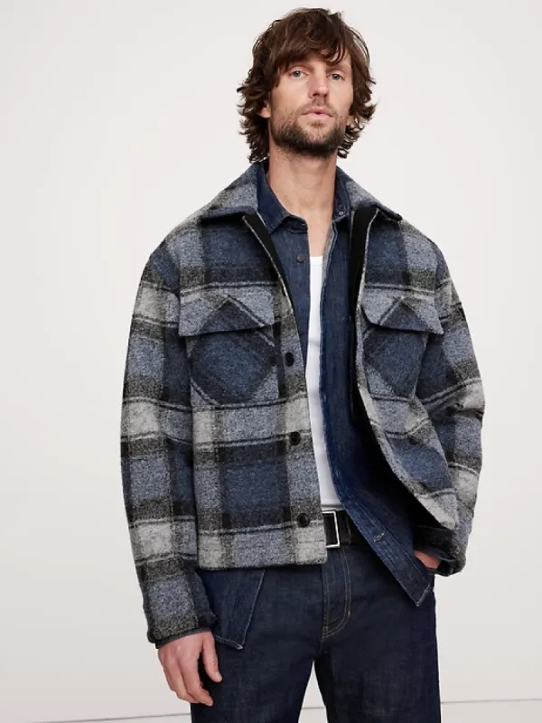 Plaid Shirt Jacket sold by Banana Republic