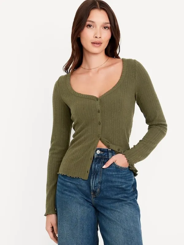 Button-Down Pointelle Top sold by GAP