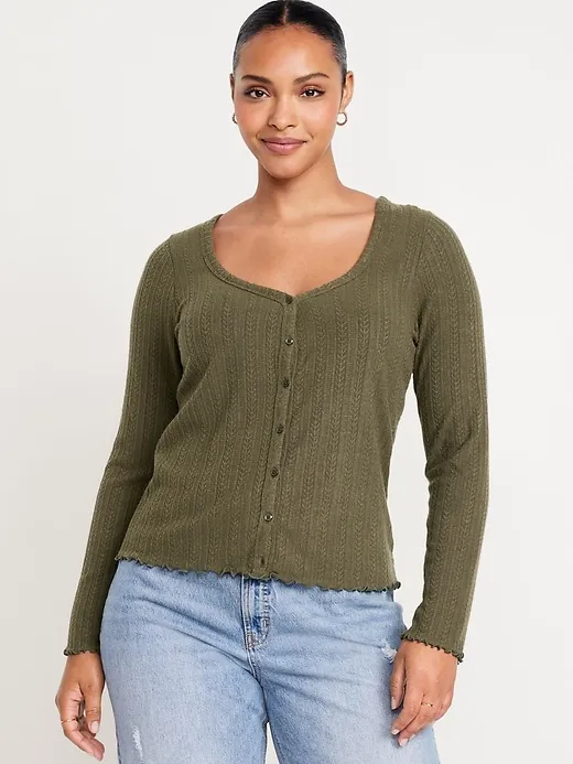 Button-Down Pointelle Top sold by GAP product image thumbnail 5