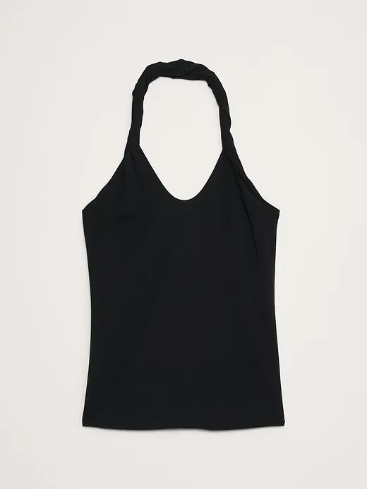 Cotton-Tencel™ Twisted Halter Top sold by Banana Republic product image thumbnail 4