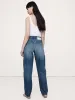 High-Rise Rigid Bow Jean sold by Banana Republic