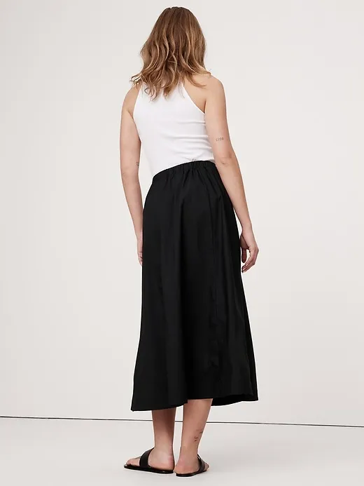 Poplin Button-Down Midi Skirt sold by Banana Republic product image thumbnail 2