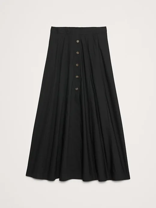 Poplin Button-Down Midi Skirt sold by Banana Republic product image thumbnail 4
