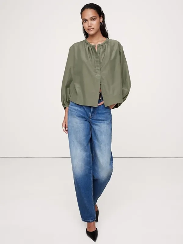 Cotton-Silk Blouse sold by Banana Republic