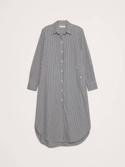 Poplin Asymmetrical Shirt Dress sold by Banana Republic product image thumbnail 4