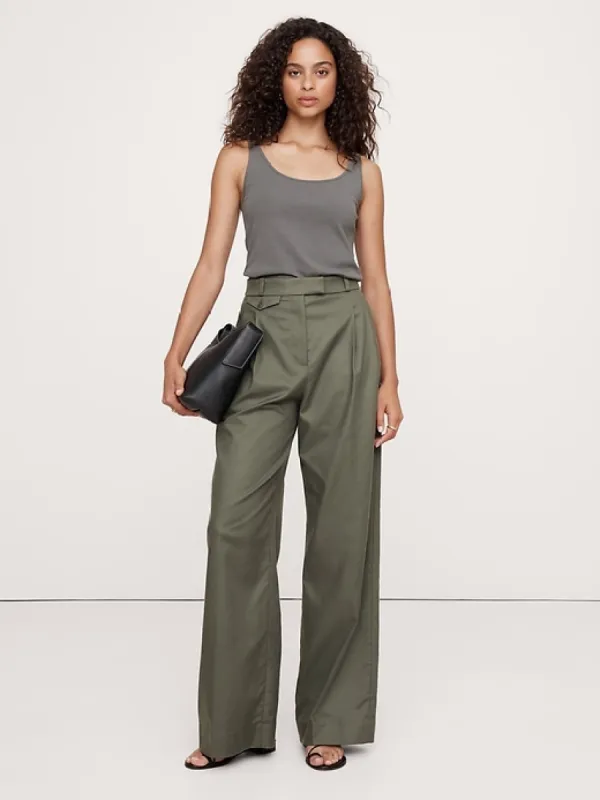 Carmel Pleated Wide-Leg Pant sold by Banana Republic