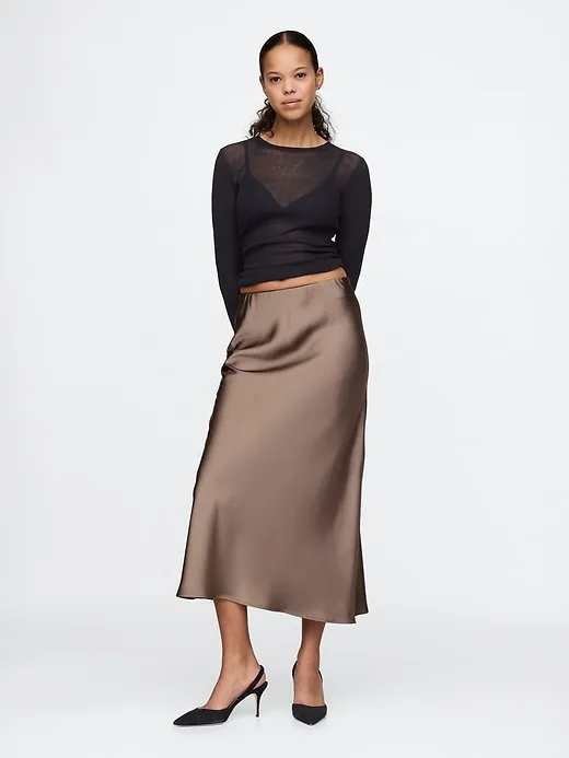 Satin Maxi Skirt sold by GAP