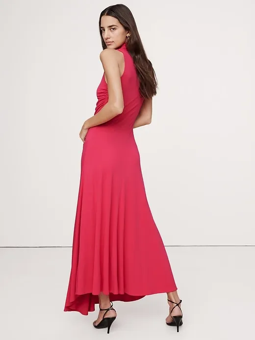 Jersey Knit Mock-Neck Maxi Dress sold by Banana Republic product image thumbnail 5