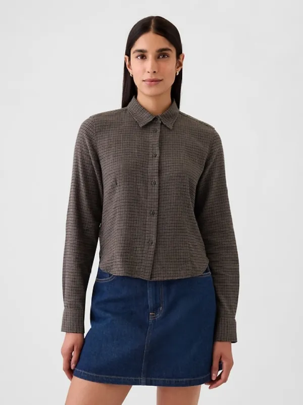 Cropped Flannel Shirt sold by GAP